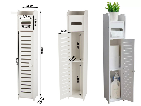 Estante organizador de papel para armario de baño