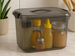 Storage container with lid handle closure large capacity 20l