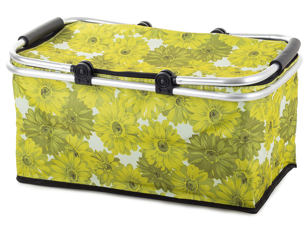 Thermal folding picnic basket insulating shopping basket