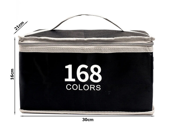 Súprava značkovačov na alkohol touch kit 168ks tote bag