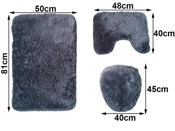 Kúpeľňové rohože sada 3 dielov 3v1 protišmykové rýchloschnúce