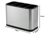 Range-couverts acier inoxydable organiseur de cuisine 4 compartiments plateau
