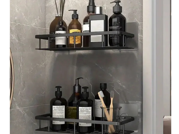 Estante de baño para baño para ducha para cocina loft metal estante colgante
