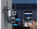 Cámara con dos objetivos wifi exterior giratoria detector de movimiento ip 4g