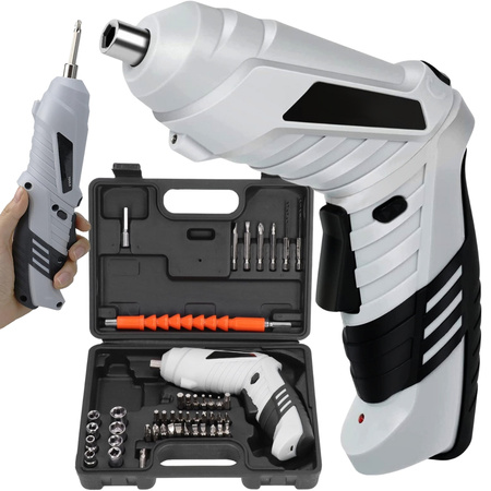Schnurloser mini schraubendreher set 45 teile bits usb koffer