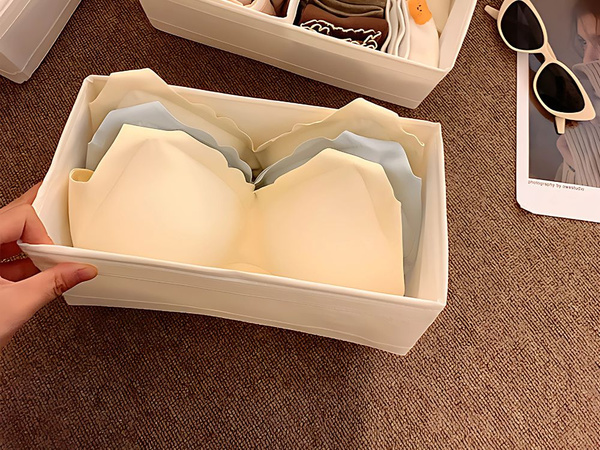 Bra organiser underwear socks clothes drawer wardrobe white