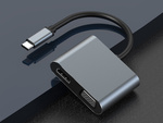 Adapter usb-c hdmi 4k vga hub usb 3.0 usb-c tápegység adapterre