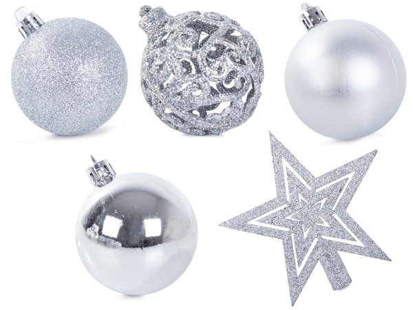 Ziemassvētku eglīšu galotnes 6/4/3 cm kit 100 gab.