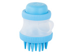 Dog wash cat silicone brush with liquid soap dispenser