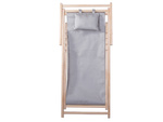 Chaise longue en bois chaise de plage chaise de jardin pliante coussin de plage