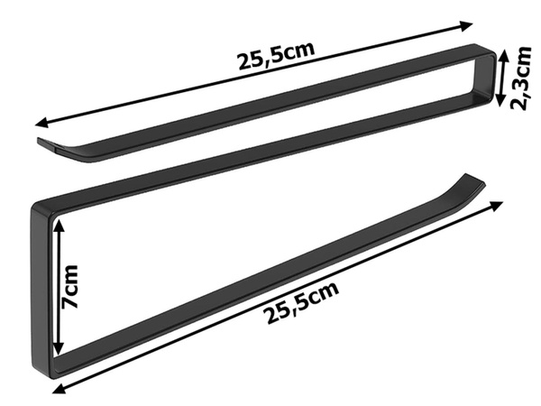 Virtuves papīra dvieļu turētājs metāla bēniņu matēts slip-on