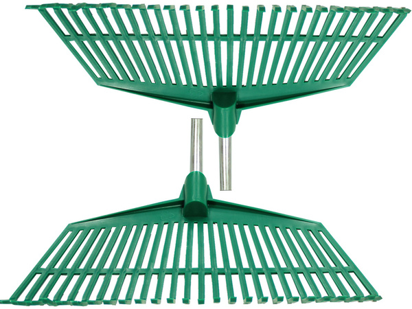 Zahradní hrabě na trávníkové lístky lehký plastový stébla hliník 40cm