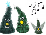 Dancing christmas tree singing singing playing gift luminous funny for monday