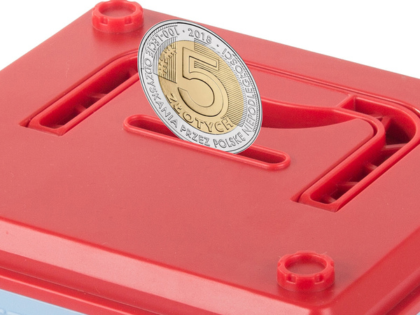 Money box cash machine code banknotes coins money pin code