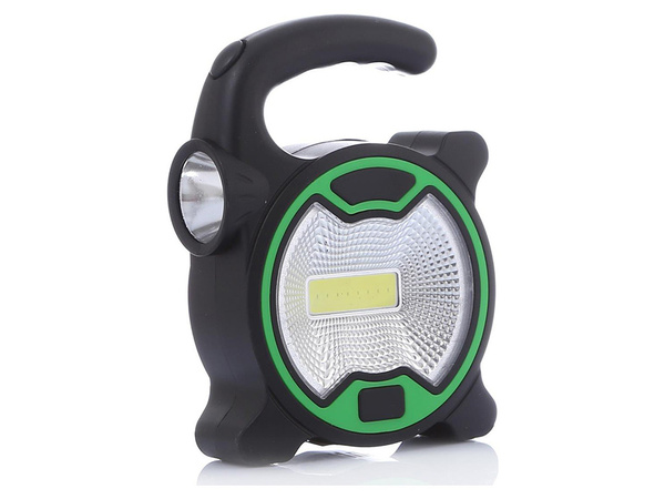 Potente linterna cob led para taller con soporte halógeno para pilas