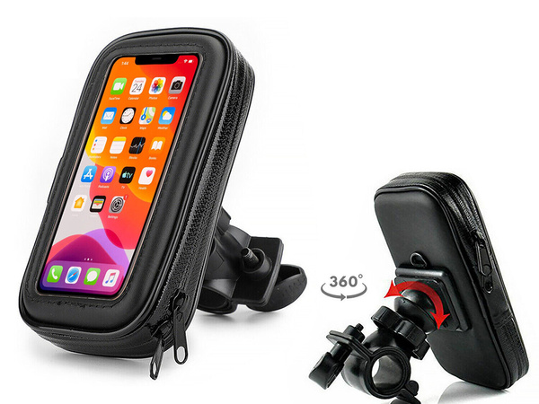 Soporte teléfono bicicleta impermeable bloqueable giratorio 360