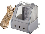 Sac de transport sac à dos pour chat chien lapin fenêtre dos ventilé