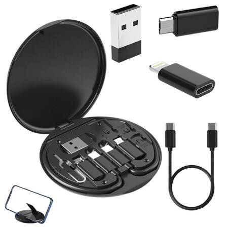 Zestaw adapterów 5w1 szpilka do telefonu w etui usb-c micro usb usb typ a