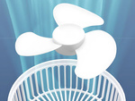 Stolový ventilátor stojaci klip 3 rýchlosti bezdrôtový ručný