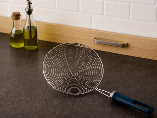 Cedzak spoža sitko chochla fritēšanai pierogiem frytek szumówka kuchenna