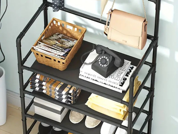 5-korruseline metallist mantlihoidja kingad käekotid loft garderoobi