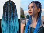 Synthetic hair for colour ombre braids