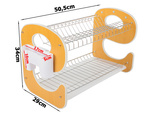 Dishwasher drying rack double-decker