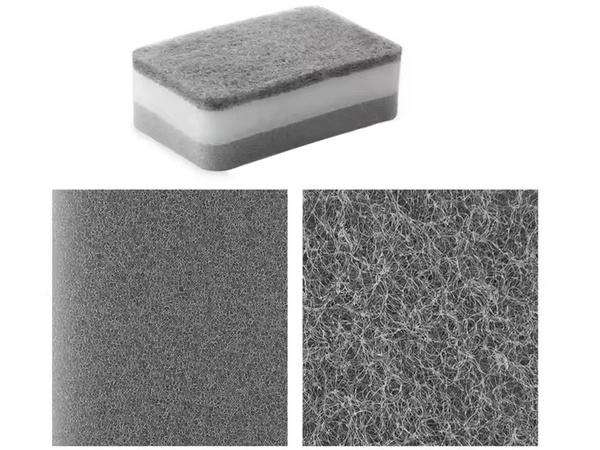 Dávkovač na tekutý prostředek na nádobí do kuchyňského dřezu dávkovač houbička