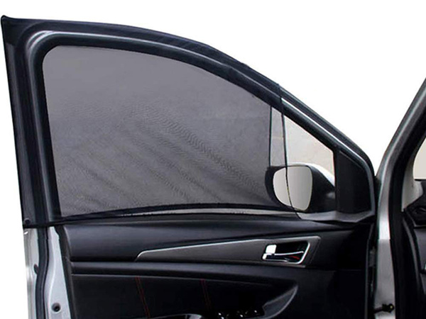 Moustiquaire de vitre arrière pour voiture noir 2pcs