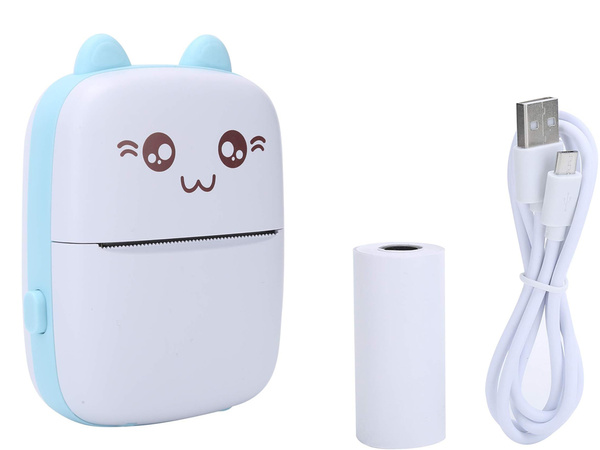 Mini traadita termoprinter, käsitaskuvõimalusega fotode ja märkmeid printimiseks