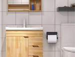 Wc-papír tartó telefon polccal fekete loft wc acél