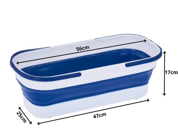 Flat microfibre mop with wringer, foldable bucket, unfoldable for floors