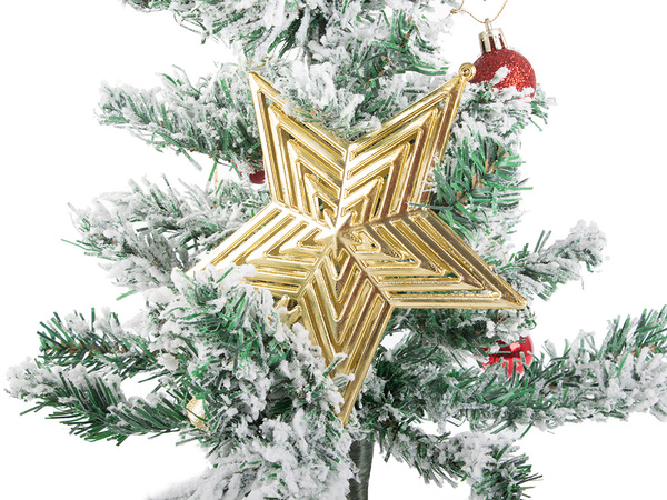 Christmas star christmas tree ornament christmas tip unbreakable gold