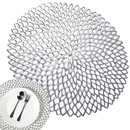 Round kitchen table mat openwork decorative table mat