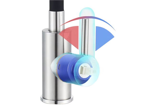 Mitigeur de cuisine flexible avec bec pivotant 360 flexible
