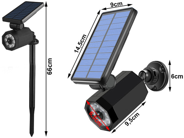 Lámpara solar 8 led impulsado jardín sensor crepuscular movimiento para el jardín