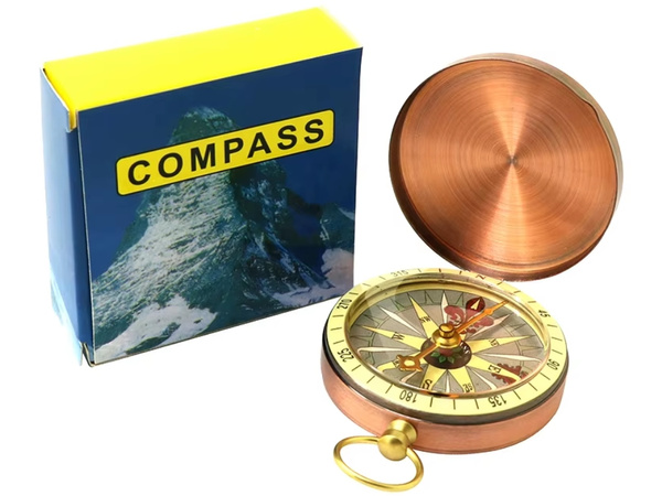 Compass metal compass pocket tourist lockable magnetic army