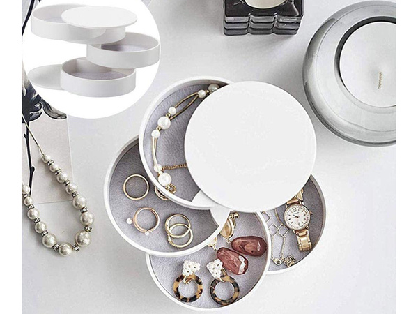 Jewellery box organiser round pull-out box