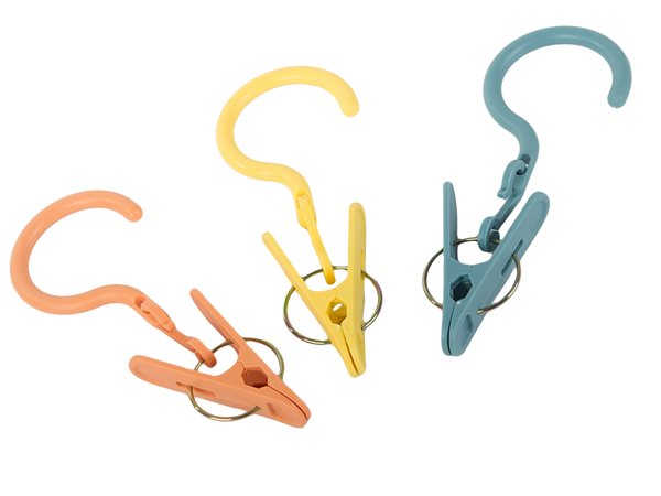 Pinza con gancho juego de 3 piezas pinza para secar ropa