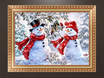 Bordado diamante conjunto muñeco de nieve navidad 5d