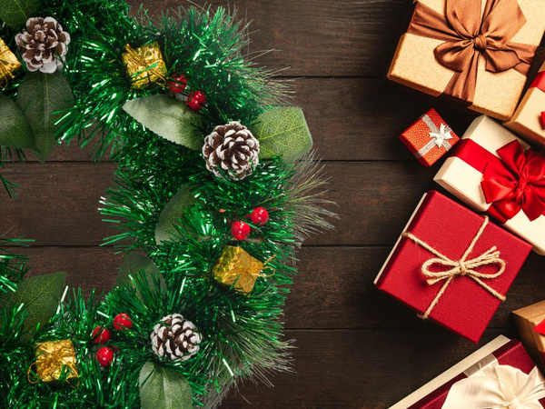 Guirnalda guirnalda de navidad adornos de navidad puerta decoración ventana