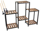 Flower pot high standing wooden flower bed 3 tier bookcase