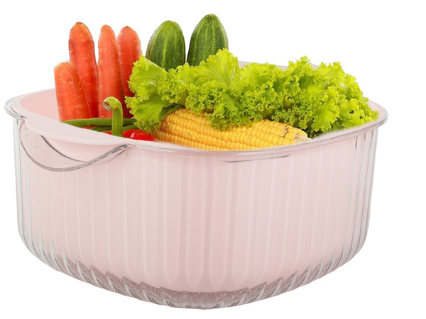 Double bowl for washing fruit colander strainer basket strainer strainer