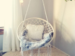 Huśtawka ogrodowa bocianie gniazdo fotel wiszący krzesło boho 80cm