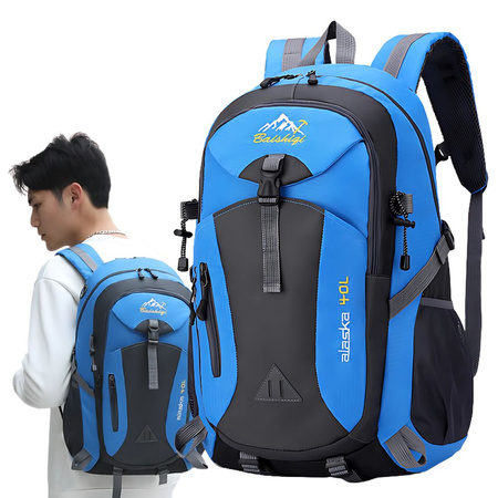 Mochila 40l negro viaje senderismo trekking fuerte en las montañas durable
