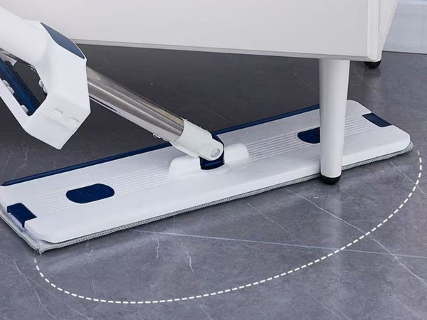 Flat microfibre mop with wringer, foldable bucket, unfoldable for floors