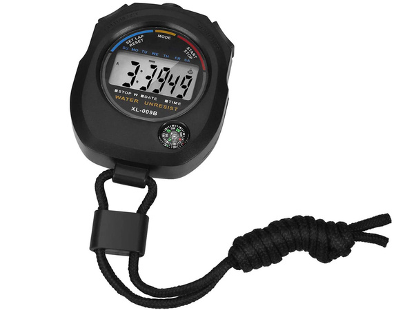 Digital electronic stopwatch with compass timer