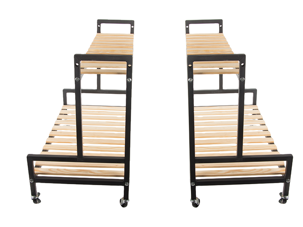 Деревянная клумба для горшечных цветов двухэтажный стеллаж на колесах терраса