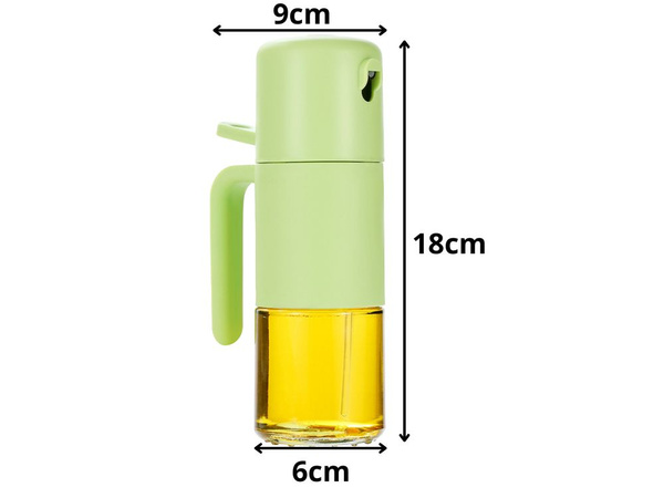 Oil, olive oil and vinegar spray dispenser, 210 ml glass spray bottle