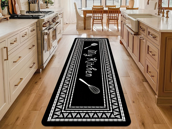 Kitchen decorative rug kit 2 pcs. Kitchen patterns rug